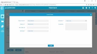 Creating New Patient Order - postDICOM Free DICOM Viewer
