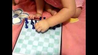 Xadrez de criança, Kamila 2 anos e 6 meses