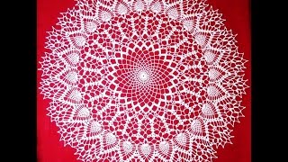 Салфетка крючком "Ажурная снежинка". Часть_2_Doily crochet "Openwork snowflake