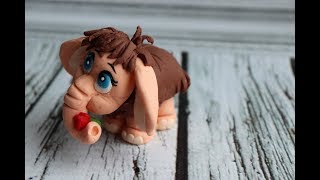 Как слепить мамонтенка из мастики
