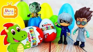 Pidżamersi: Romeo, Luna, Kinder Jajka Niespodzianki, Zombie i Zabawki! Filmik Dla Dzieci Po Polsku
