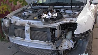 RENAULT DUSTER лобовой удар покраска лонжероны рихтовка