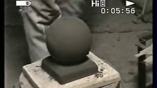 Изготовление бетонной крышки с шаром