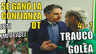 ASÍ FELICITÓ EL TÉCNICO A MIGUEL TRAUCO - POR LA SOBERBIA GOLEADA Y ACTUACION ANTE NIZA