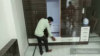 10' x 12' बेडरूम अलमारी || Simple bedroom design Bedroom wardrobe and bed interior (wood work zk)
