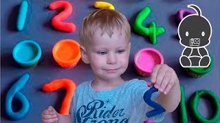 ЛЕПКА ИЗ ПЛАСТИЛИНА. Лепим цифры из пластилина. Занятие по лепке для детей