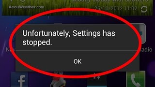 How to fix unfortunately settings has stopped working in android