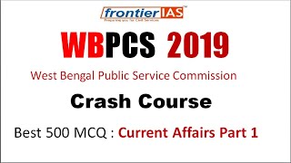 WBPCS (West Benal Public Service Commission ) Crash course Current affairs Part 1