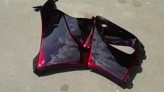 Кенди краска dark cherry на подложке dark chrom  от Air-Master
