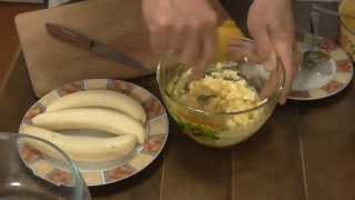 Бананы, запеченные с творогом.Вкусно и полезно. Видео рецепт.Как приготовить банан рецепт