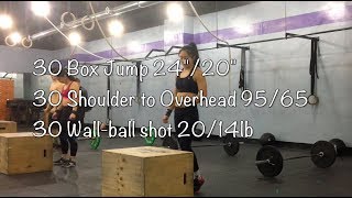 Crossfit WOD - Box jump/ STOH/ Wallball (크로스핏 와드)