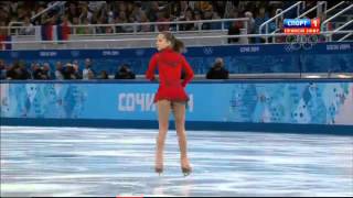 15 летняя фигуристка Юлия Липницкая Сочи 9 февраля 2014 года произвольная программа  Командные сорев