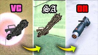 MINIGUN in GTA Games Over the YEARS (Evolution)