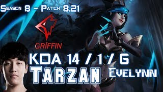 GRF Tarzan EVELYNN vs CAMILLE Jungle - Patch 8.21 KR Ranked