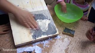 Перевод/перенос картинки фото на дерево | gel medium transfer | foto transfer potch glue