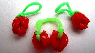 Фигурки из резинок ВИШНЯ. Как плести фигурки из резинок БЕЗ СТАНКА