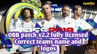 PES18 Android mod patch fully licensed update 2.2