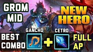 GROM FULL DAMAGE - 1 GANCHO = METADE DA VIDA + BUILD ( NOVO HEROI HEROES EVOLVED)