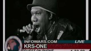 KRS ONE on the Alex Jones Show (part 1of 4) 1-23-09