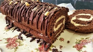 Обалденный шоколадный рулет...самый простой рецепт-Ани Кухня!