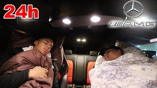 24 STUNDEN ÜBERNACHT EINGESPERRT IM MERCEDES AMG !!! (GEHT SCHIEF) | PrankBrosTV