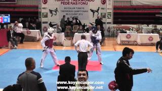68kg Ahmet Atmaca - Husnu Astam (2012 Turkish Senyor Taekwondo Championships)