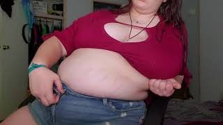 Stuffed Belly Breakfast (BBW belly stuffing)