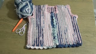 Zincir İşi Tekniği ile Yelek Yapımı & Crochet baby