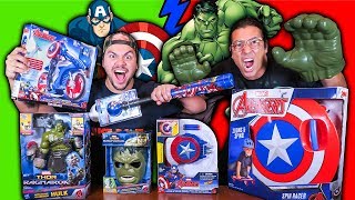 LUCCAS NETO TESTANDO BRINQUEDOS DO HULK E DO CAPITÃO AMÉRICA DIFERENTES