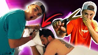 CUTTING MY DADS HAIR OFF!! *FREAKOUT* (Prank)