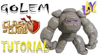 Как слепить Голема Клэш оф Клэнс из пластилина Туториал Golem from clay Clash of Clans Tutorial