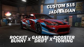 MODIFIKASI MOBIL NISSAN SILVIA S15 JADI2AN ROCKET BUNNY ZIKO HARNADI GARASI DRIFT | NFS PAYBACK