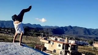 Insane One Leg Amputee Parkour