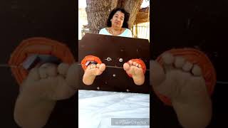 Mom's ticklish feet