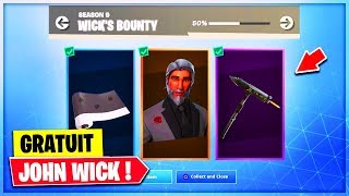 VOICI LES RÉCOMPENSE GRATUITE "JOHN WICK" SUR FORTNITE !