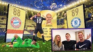 INSANE FIFA 18 PACK OPENING W/ MY GIRLFRIEND AND BROTHER!!!