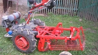 Картофелекопалка к мотоблоку Мотор Сич своими руками (переделанная)