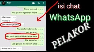 Chat WhatsApp suami dengan pelakor, tapi GAGAL,laki laki itu harus Tau