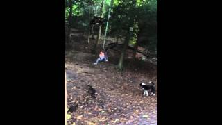 Girl rope swing fail (Junkin Media)