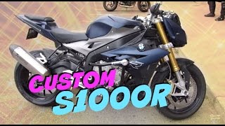 Customized BMW S1000R, Crash Bars, LED Watsen Signal Lights, Akrapovic Pipe