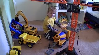Construction site Toys: Crane! Excavator! Cement Mixer! Dump Truck! Lego! OH MY!