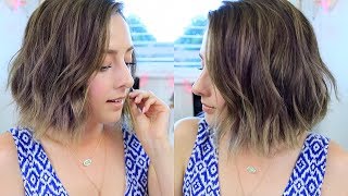 Beachy Waves With Curling Wand | How To Style Short Hair!