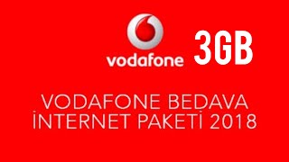 Vodafone Bedava İnternet 3GB KAZAN