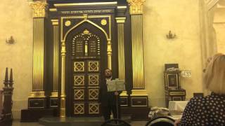 Музыка Торы в воронежский синагоге. Поёт Уриэль Гранат 14.04.2016