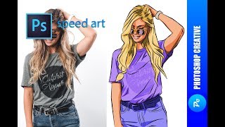 Speed painting - Рисунок по фото (#Photoshop) | PhotoshopCreative