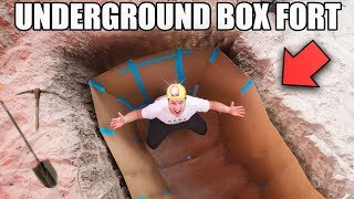 UNDERGROUND BOX FORT BUNKER!!?