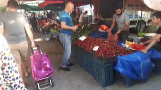 Аланья. Сколько стоят фрукты на рынке в июне. Жизнь в Турции
