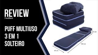 Unboxing Review Puff Multiuso 3 em 1 Solteiro com Travesseiro
