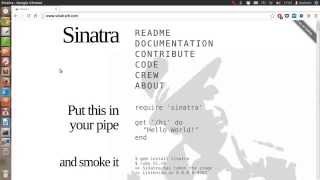 A Beginner's Sinatra Ruby Framework Tutorial
