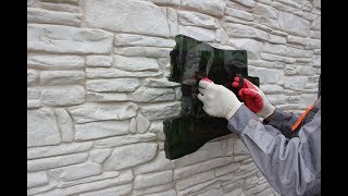 Модифицированная штукатурка  Stable-Stones для имитации камня.